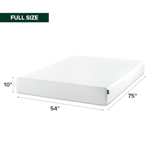 Image of Zinus 10 Inch Full Green Tea Memory Foam Mattress, Medium Firm Feel | Pressure-Relieving Comfort & Full-Body Support, Naturally Fresh, CertiPUR-US & OEKO-TEX Certified Safe Materials