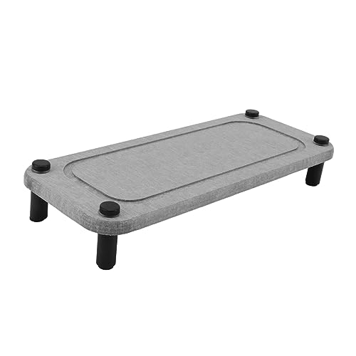 TOPINCN Absorbent Diatom Mud Mat Over The Sink Organizer with Stainless Steel Feet, Diatomaceous Earth Sink Tray for Bottles Toothbrush Cup (Gray)