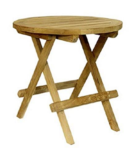 Java-Exclusiv Ambientehome 62784 Table d'appoint en Teck Ø 40 cm Cover