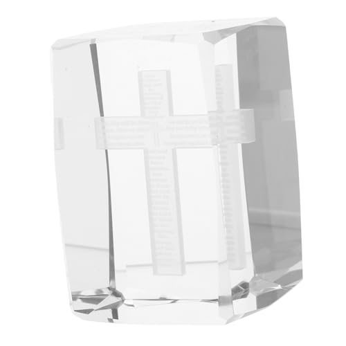 Crucifijo decorativo de mesa transparente IMIKEYA adorno con refracción