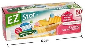 Zipper Seal Snack Bag 50-pc 6.5" x 3.25"