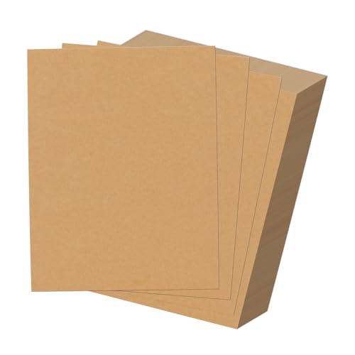 HORLIMER 100 Pack 8.5x11 Chipboard Sheets, Kraft Cardboard for Shipping, Book Binding, DIY Crafts