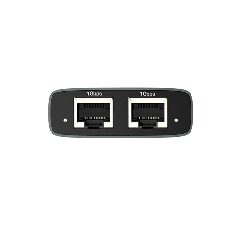 TP-Link EH210 LAN Splitter 1 auf 2 (Gigabit Ethernet Splitter) | inkl. USB-Stromkabel & Cat 5e Netzwerkkabel | Aluminiumgehäuse, Plug & Play, LAN Switch 2 Port