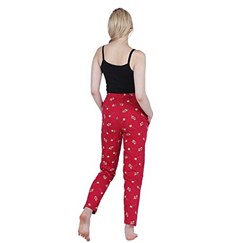 Image of Women's Cotton Printed Night Pyjama with Two Pockets