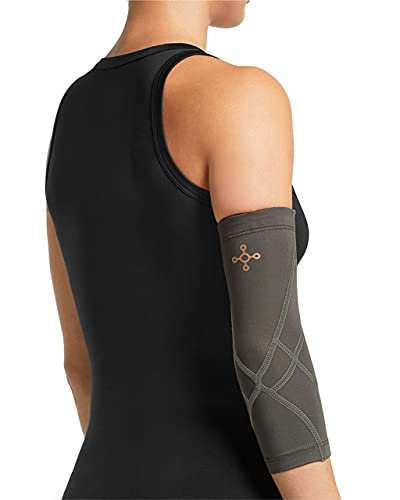 Tommie Copper Women's Performance Compression Elbow Brace Sleeve - Small Slate Grey