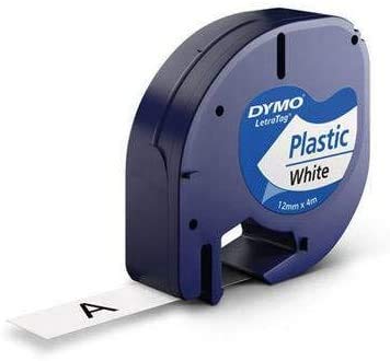 KIT 6 FITAS BRANCAS ROTULADOR DYMO LETRATAG PLÁSTICA COMPATÍVEL 91331 91201