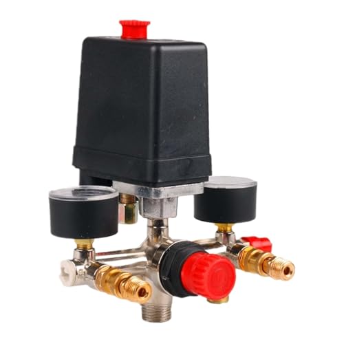 Commutateur de pression compresseur air avec valves régulation métal et réducteur