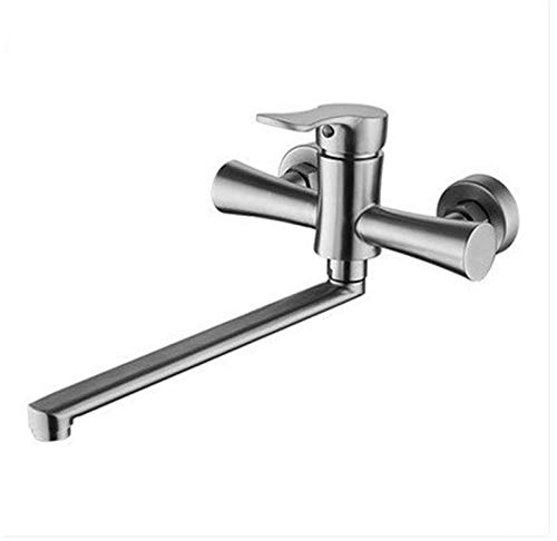Robinet de cuisine mitigeur eau chaude et froide en inox 304, bec pivotant pour évier de cuisine