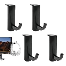 【Strong Adhesion】Our self-adhesive headphone holder uses strong double-sided tape to securely attach the hook to clean surfaces such as the side of a computer, the edge of a desk, or smooth walls. It can support headphones of various weights without ...