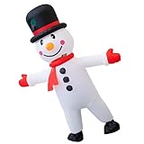 AMHSCOCA Inflatable Costumes Christmas Blow Up Snow Man Costumes for Men Women Adult for Holiday Party Carnival