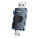 JOIOT 64GB USB C Flash Drive USB 3.2 Gen 1 up to 110MB/s Retractable, Blue