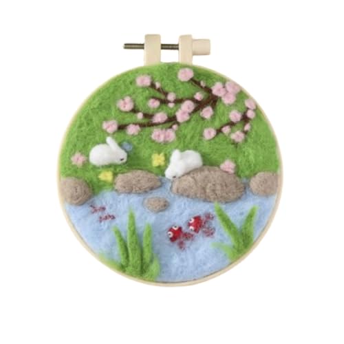 Image of Fazanwey Needle Felt Starter Set,Felting Kits for Beginners Adult Needle Felting Kit Beginner Wool Felting Kit (Pond)