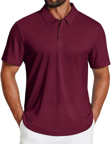 Polo de golf anti-transpiration COOFANDY homme, col performant contre l'humidité