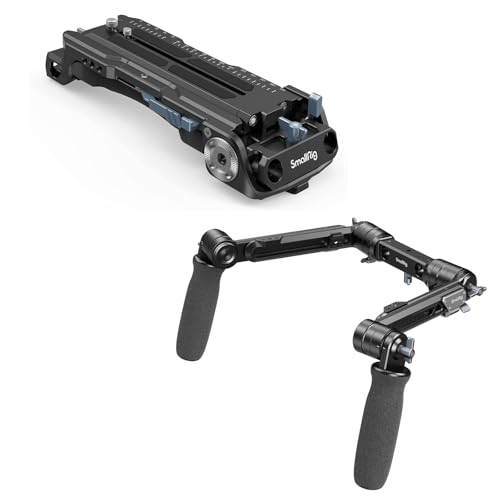 SMALLRIG Quick Release Shoulder Plate for Sony VCT-14 Tripod Adapter + Shoulder Rig Dual-Handle for 15mm LWS Rods