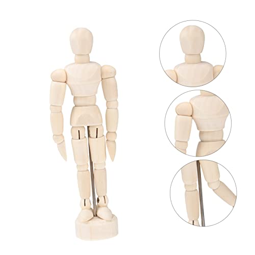 Sewroro 3 Pecas esboço acessório madeira Bonecos articulados para desenho cesta desenhando figuras p