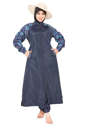 4 piece swimming suit for women muslim full body -islamic burkini -muslim swimwear (UAE/KSA Alpha XXL Regular Regular NavyBlue 304L)
