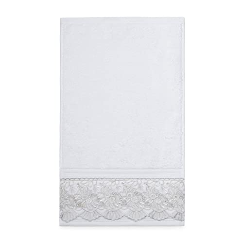 Kit Social (Lavabo) 2 Peças com Renda 30cm x 50cm em Algodão Egípcio 500g/m² Buettner Estela Cor Bra