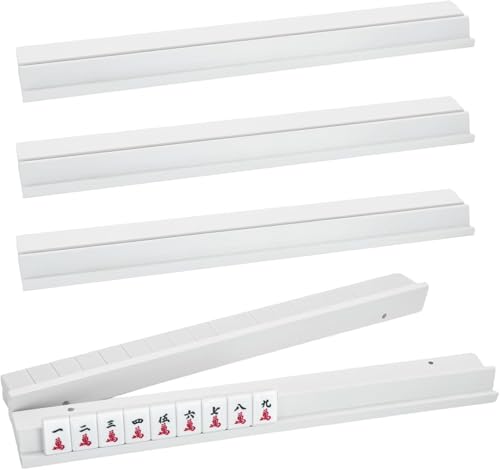 Rack de Mahjong y Empujadores de Madera Set 4