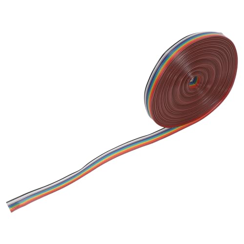 ABOOFAN Câble Ruban Idc 10p 28awg 2,54 Mm en Cuivre et Pvc pour Applications Électroniques Industrielles, Installation Facile et Connexion Précise, Longueur 10 Mètres