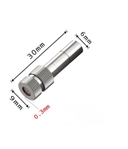 Image of CSI INTERNATIONAL Brass Misting Nozzle Pack of 10 | 0.3mm Mist Sprinkler for Garden Water Spray | Anti-Drip Fogger, Cleanable Mist Nozzles for Outdoor Cooling, Irrigation & Greenhouse System
