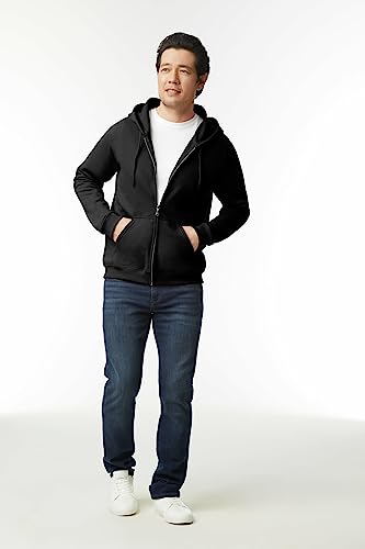 Gildan Adult Fleece Zip Hoodie Sweatshirt, Style G18600, Multipack, Black (1-pack), XX-Large - image 3