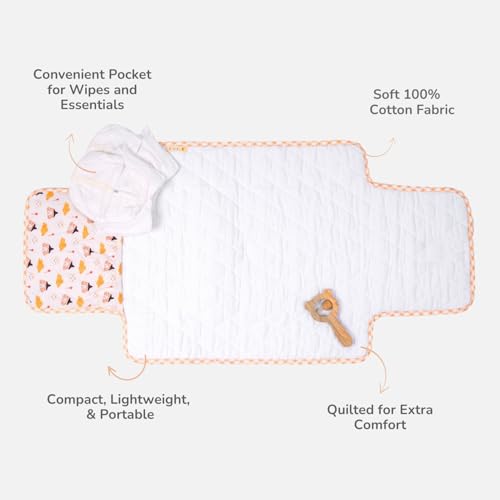 Image of Tidy Sleep Portable Diaper Changing Mat /Pad for Newborns & Infants Baby 0-24 Months Light Weight, Portable, Water Proof (Whimsy Magic)
