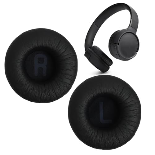 Almohadillas de Repuesto Cascos Compatibles con JBL T500BT T450BT Tune 500BT JR300BT 310BT Almohadillas Cascos Auriculares de Repuesto en Cuero PU y Esponja - Negro