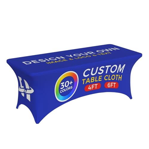 Housse de table spandex sur mesure extensible nappe personnalisée ajustable 6FT