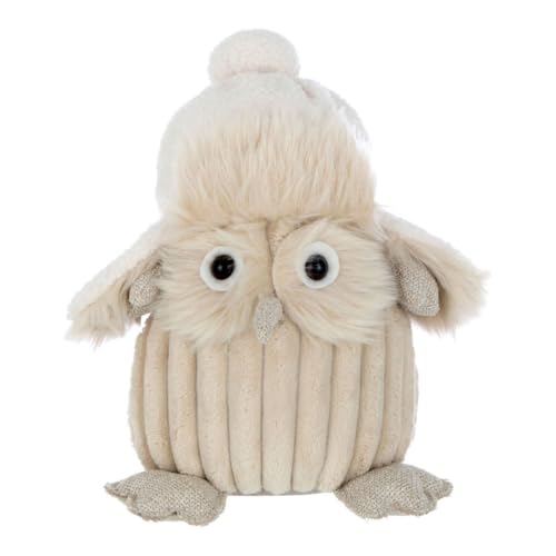 Paris Prix Statuette Déco Hibou Charley 26cm Beige