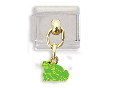 Frog Dangle Italian Charm Bracelet Link