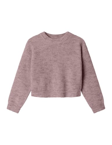 Name IT Mädchen Nkfholly Ls Boxy Short Knit Noos, Deauville Mauve, 134/140 cm