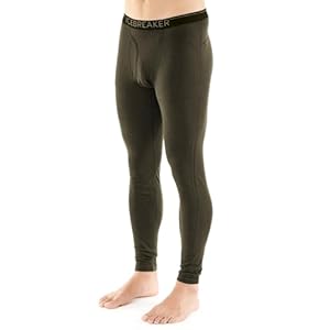 Icebreaker Men’s 200 Oasis Cold Weather Leggings with Fly, Wool Base Layer Thermal Pants