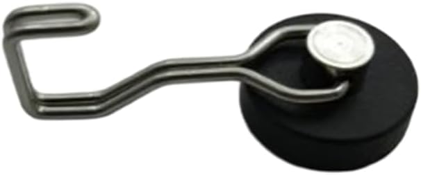 Magnetic Hooks 3 Pack Black, Rubber Coated Magnets for Cruise Ship Cabin Essentials & Refrigerator Hanging, Heavy Duty Anti-Scratch Hooks