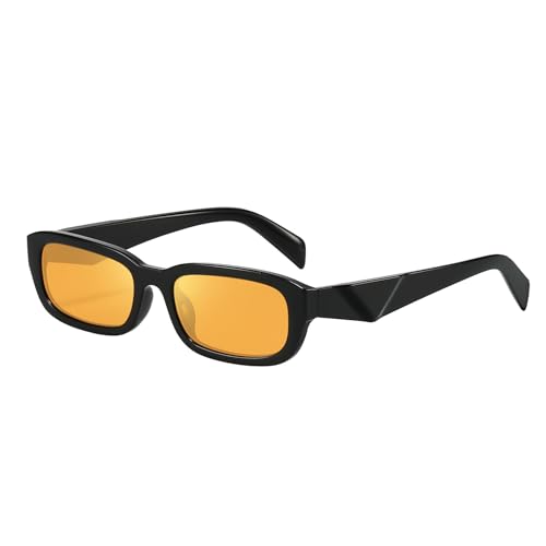 SODQW Retro Sunglasses for Women Fashion 90’s Vintage Small Rectangle Frame UV400 Protection