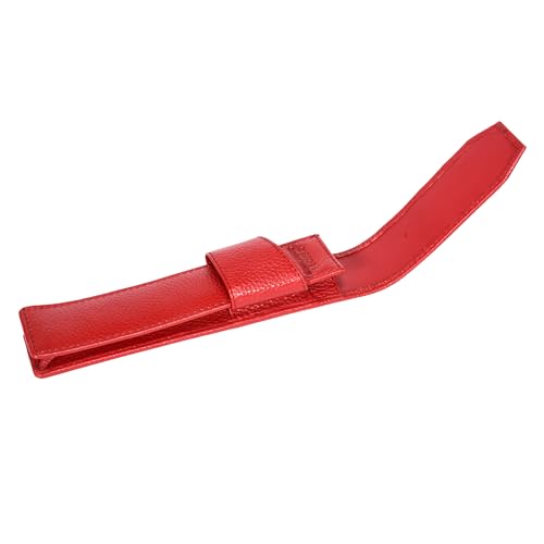 Image of Sassora Genuine Leather Pen Holder Case (Set of 1) (Red)