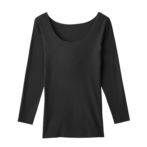 グンゼ キレイラボ あったかインナー 【縫い目がない】 吸湿発熱 起毛 暖かい 長袖インナー 襟ぐり広め KL9846N の商品画像 4