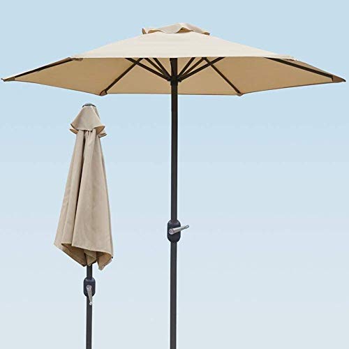Parasol UV70+ de 2m con manivela para jardín y terraza 4