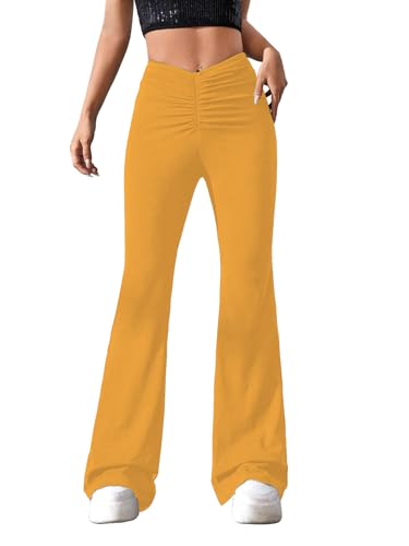 AVANOVA Women’s Solid Gathering Front Skinny Trousers, Pant for Women (Pant 83)