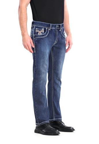 Men's Premium Straight Fit Denim Jeans Sizes 28-40 Style: WB662