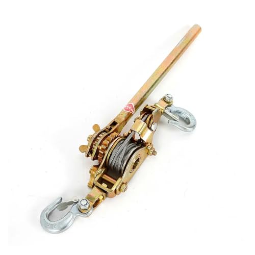 Extracteur de levier 2t avec cliquet de palan robuste à câble double crochet en acier