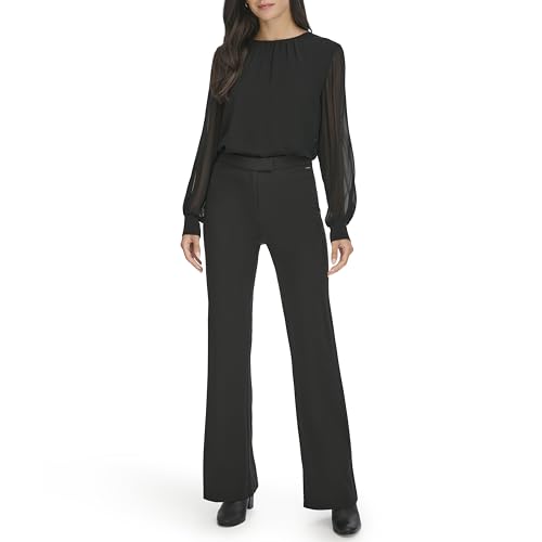 Calvin Klein Pantalon large pour femme silhouette élancée sans froissage