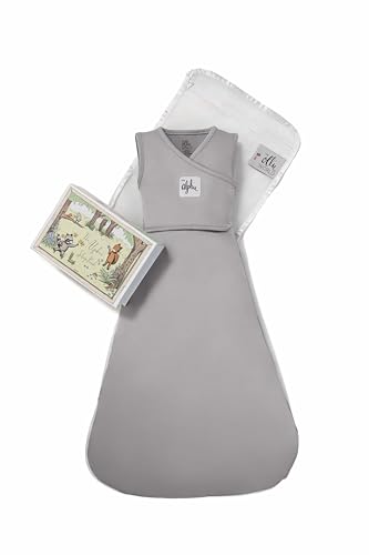 The Ollie World Alphie Sleep Pouch, Made from Custom Patented Moisture-Wicking Fabric, 2-Way Zipper, Sleep Sack, Wearable Blanket, Swaddle Transition, 4-12 Months (Stone, Owl (12-25 lbs))