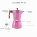 Imagen de Hausdec Cafetera de café con leche italiana Moka Espresso Cafeteira Percolador olla estufa Cafetera 300 ml Rosa