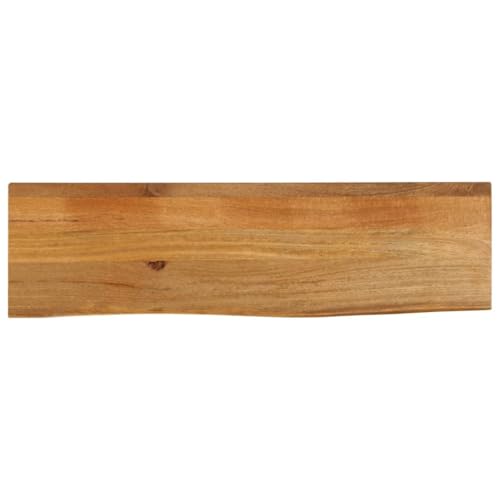 vidaXL Tischplatte, Holzplatte mit Baumkante, Massivholzplatte für Esstisch Couchtisch, Ersatztischplatte, 100x20x2,5cm Massivholz Mango