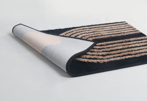 LABEND HOME Black Boho Rug Abstract Rugs - Geometric Bath Mat - Mid Century Modern Bathroom Mats - Bohemian Decor - Unique Cute Dorm Room Decor for College Girls Arches Art by LABEND HOME - Image 7
