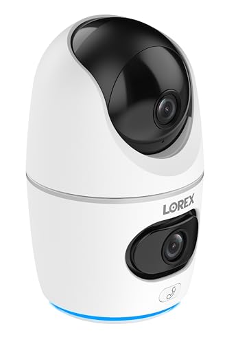 Lorex 2K Dual Lens Indoor Wi-Fi Security Camera | Auto-Tracking | 360° Pan-Tilt | Person & Pet Detection | IR Night Vision | 2-Way Talk | Call Button | Cloud & Local Storage (SD Card not Included) thumbnail 3