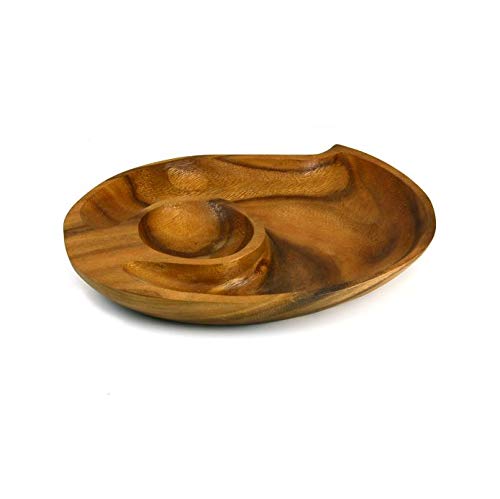 365möbel Servierschale Knabberschale aus Mangoholz /31 cm lang/24 cm breit/für Gäste, Party, Feier, Streamingabend Cover