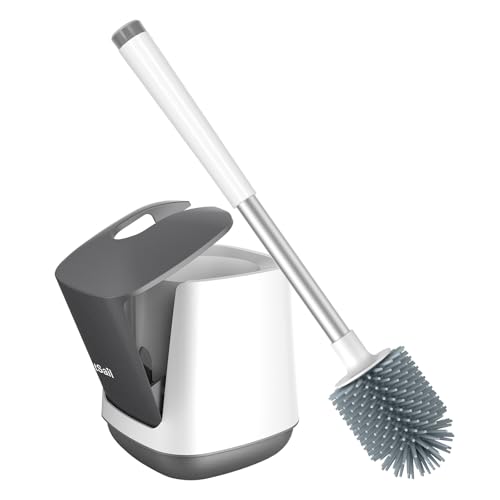 SetSail Silicone Toilet Bowl Brush and Holder Automatic Toilet Brushes for Bathroom with Holder...