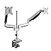 SIIG Dual Monitor Gas Spring Desk Mount with USB Port and Audio Ports, 17" to 32", USB 3.0 and Audio Extend Ports VESA 75x75 100x100 Cable Management (CE-MT2X11-S1)