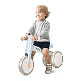 GOPLUS Ultraleichtes Kinderlaufrad, Lauflernrad mit 3 Rädern, Balance Fahrrad ohne Pedale, aus Aluminiumlegierung, Lauflernhilfe für Kinder ab 1 Jahre bis 3 Jahren, Farbwahl (Blau)